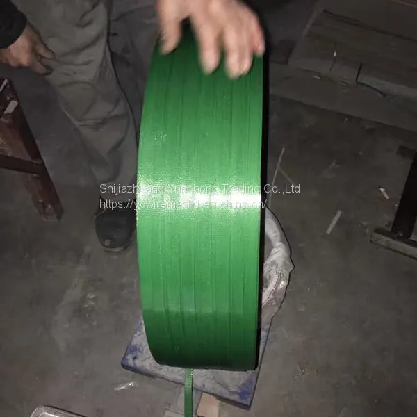 Green Embossed Polyester PET Plastic Strips for Packaging photo-4