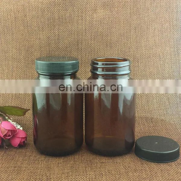 Wide Mouth Amber Glass Pill Bottle 100ml 120ml for Pharmaceutical photo-2