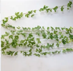 Plastic Material Artificial Long Green Ivy With Leaves
