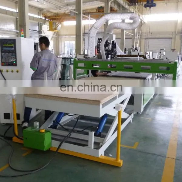 2015 Hot Sales 1325 Cnc Router ATC Loading and Unloading Cnc Cutting Router With Borign Unit With Best Price and Good Quality photo-5