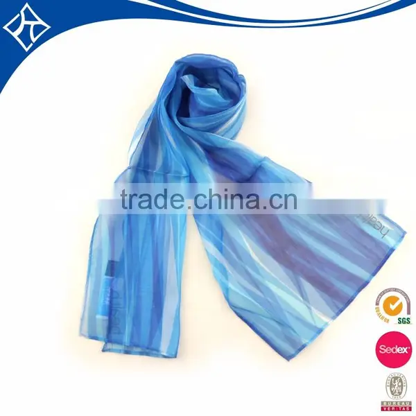 Custom Your Design Multipurpose Blue Chiffon Butterfly Scarf photo-2