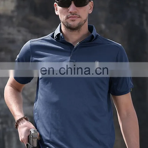 Men Outdoor Short Sleeve Quick Dry Polo Tactical T Shirts photo-5