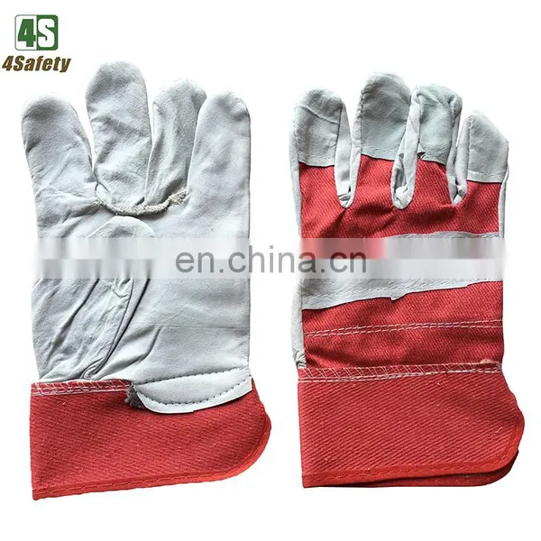 4SAFETY Wholesale Safety Industrial Work Cow Grain Leather Gloves photo-4