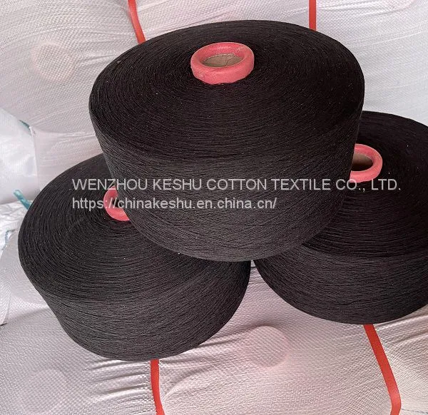 Ne6s Black 6 Cylindrical Tube 35% Poly & 65% Cotton Blended Yarn Gloves Yarn