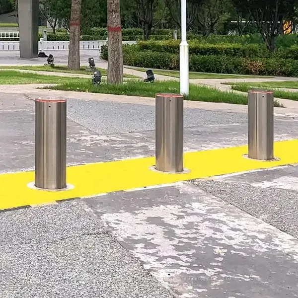 219*600 mm Stainless Steel Road Block Fixed Bollard Anti-collision Design 36V DC Safety Voltage With LED Light photo-5