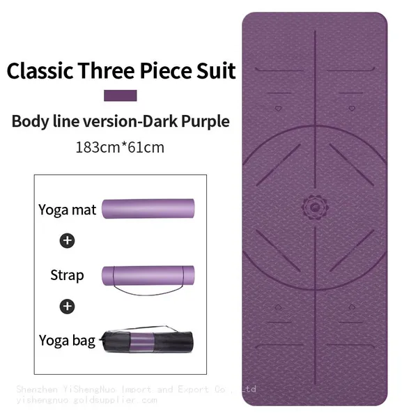 Multiple Colors Eco-Friendly Non-Slip TPE Yoga Mat for Pilates photo-3