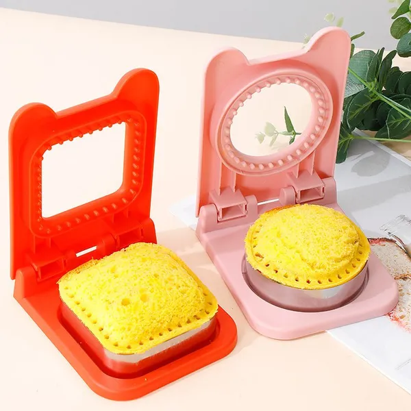 Creative Sandwich Cutter & Sealer With Protector Pocket Bread Mold for Lunch Box DIY Sealed Sandwich Cutter Maker Set photo-4