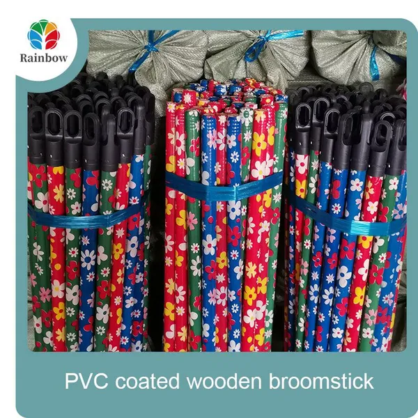 PVC Coated Wooden Mop Brush Broom Stick Price for Quality Brushes and Brooms photo-2