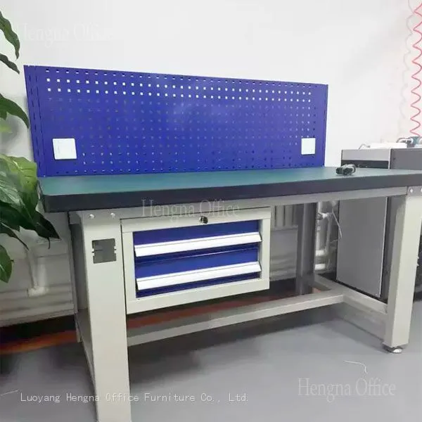 Durable Garage Workbench with Locking Drawers for Machining Shops | Heavy-Duty Workshop Tool Table