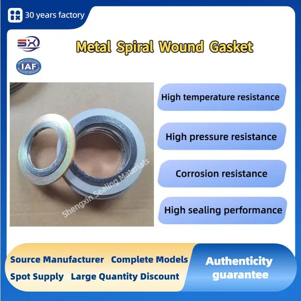 High Pressure Flange Pipe Sealing Gasket SS304/SS317 Metal Inner and Outer Ring Spiral Wound Gasket photo-4