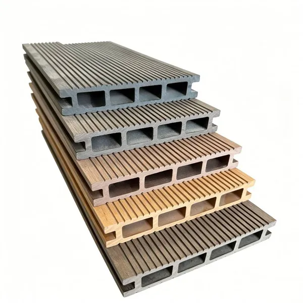 Factory Wholesale Outdoor Wood-plastic Square-hole Long Strip Embossed Plastic Wood Flooring for Courtyards and Terraces, Waterproof and Anti-corrosion Flooring photo-5