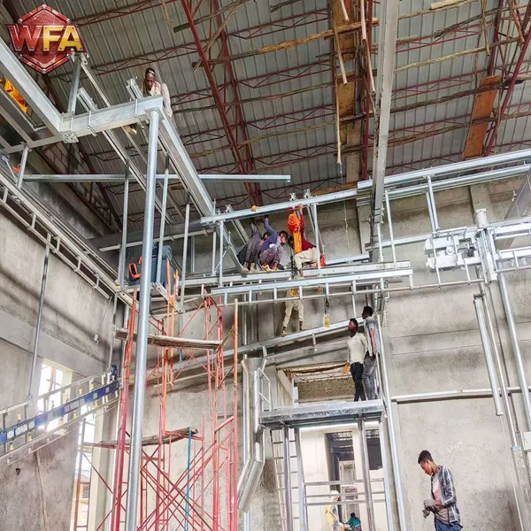Compact Hog Stunning Equipment With Pig Restrainer Box and Hand-Held Electric Stunner Meat Rail Trolley Hook photo-5
