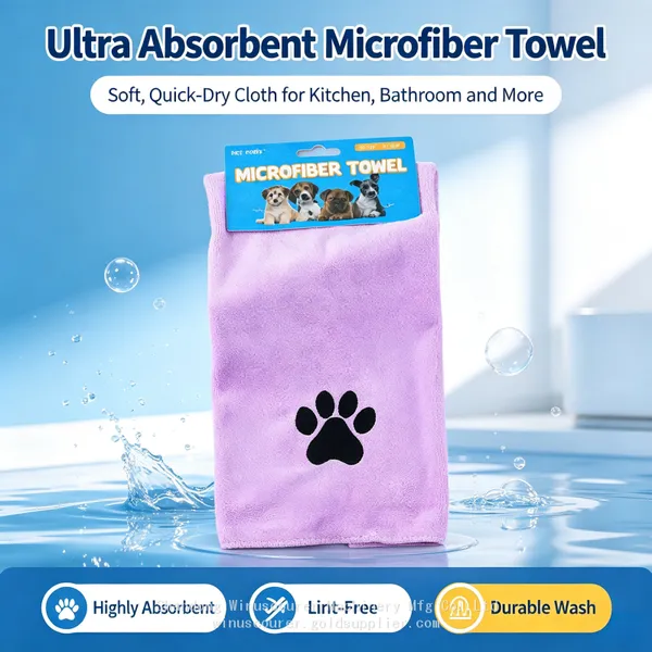 Edgeless Microfiber Towel Factory High Density Lint‑Free Microfiber Cloth for Car Detailing Kitchen Cleaning photo-2