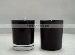 black color glass candle holder