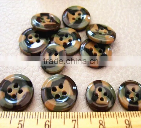 Sedex Audited Factory 2 Pillar Resin Button for Military Garment, Polyester Military Garment Button photo-5