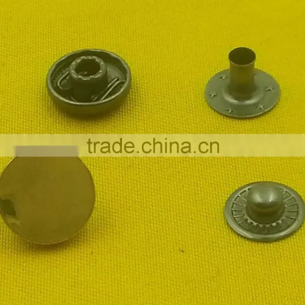 Flat Shape Metal Snap Button In Gold NF Color -- MA1004 photo-2