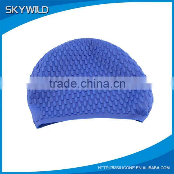 2016 Custom Printed Waterproof Silicone Swimming Cap for Adult