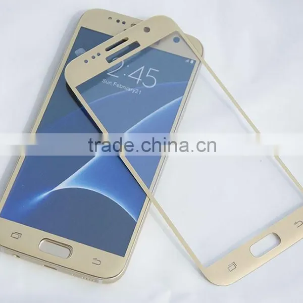 2016 Perfect Silk Print Colors Full Cover Screen Protector For Samsung Galaxy S7 Edge Curved Tempered Glass. photo-4