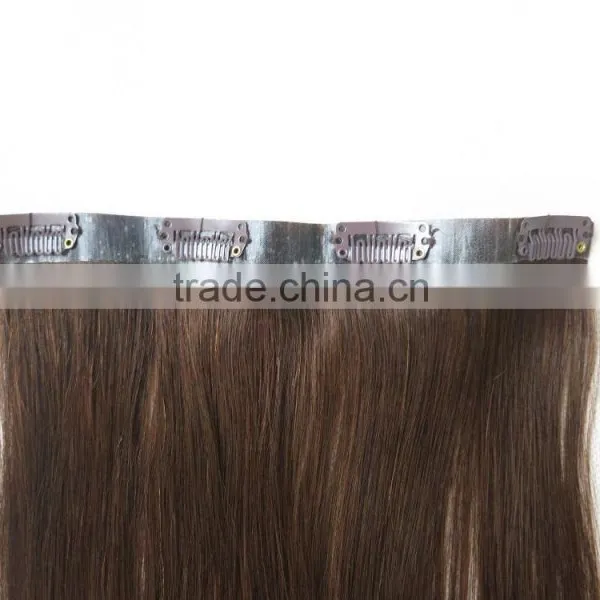 Hot New Products Factory Wholesale PU/skin Weft Clip in Human Hair Extensions photo-5