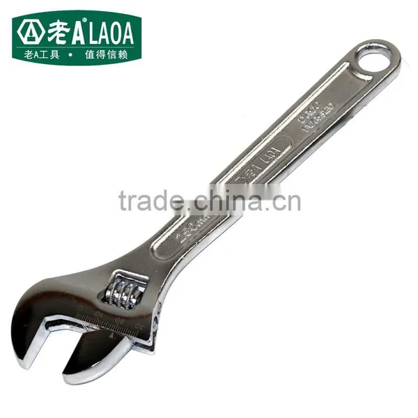LAOA 8 Inch Industrial Grade Adjustable Spanner WrenchDrop Forged Adjustable Wrench Spanner With Scales photo-4