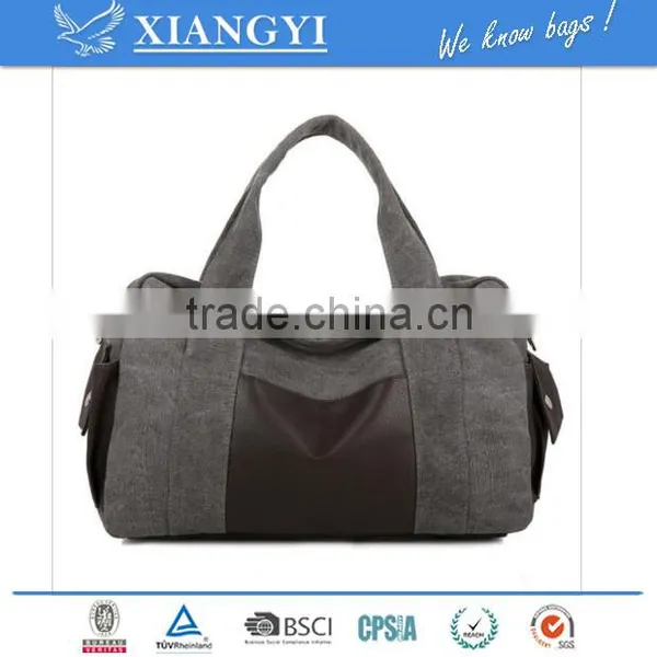 Men's Vintage Canvas Leather Vintage Travel Satchel Messenger Tote Fashion Bag New Design in 2016 photo-5