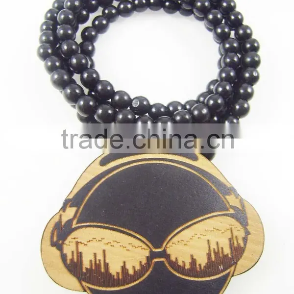 2015 Custom Fashion Wooden Beads Necklaces Made in China