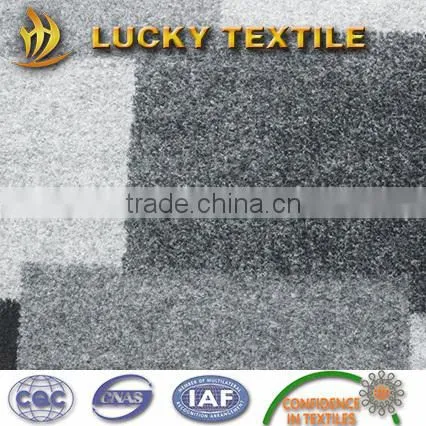 Unregullar Plaid Pattern Knit Wool Jacquard Fabric for Coat