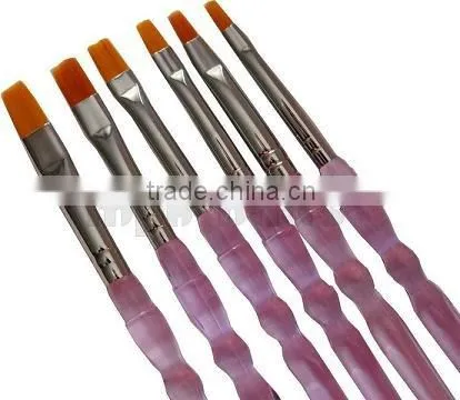 Nail Art Brush Set Purple Handle