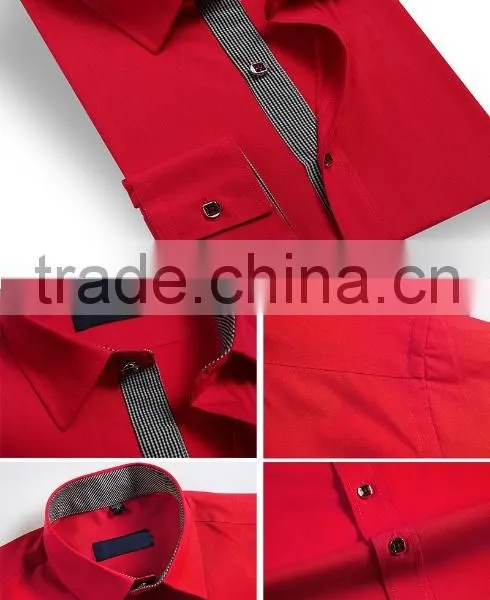 2015 Free Shipping New Mens Shirts Casual Slim Fit Stylish Mens Dress Shirts photo-6