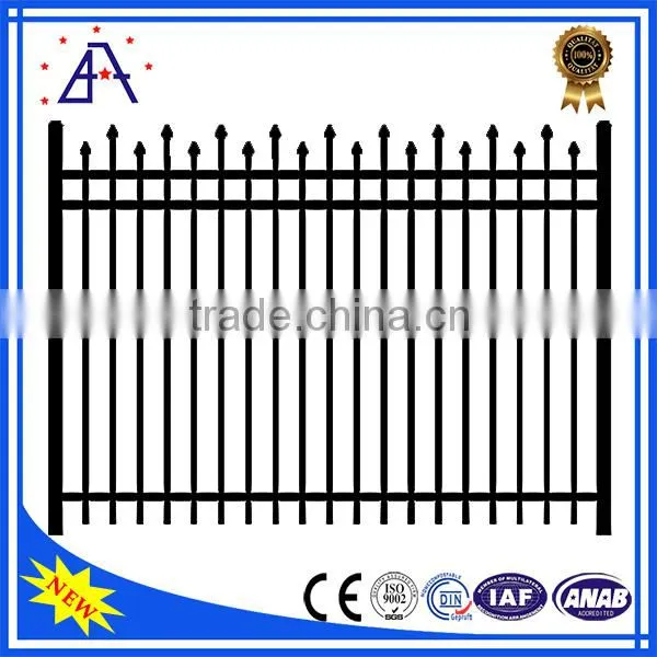 High Style Modestly Priced Silver Anodized Aluminum Rails Fence photo-4