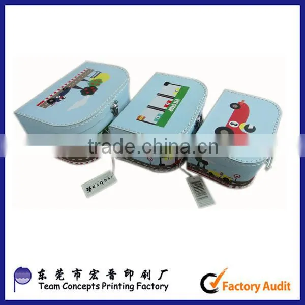 Custom Promotion Children Paper Suitcase Box Luggage Box photo-2