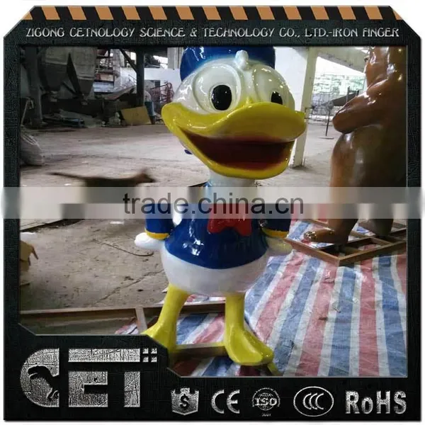 Fiberglass Donald Duck Statues Life-size Fiberglass Duck Sculpture Cartoon Character Statue photo-2