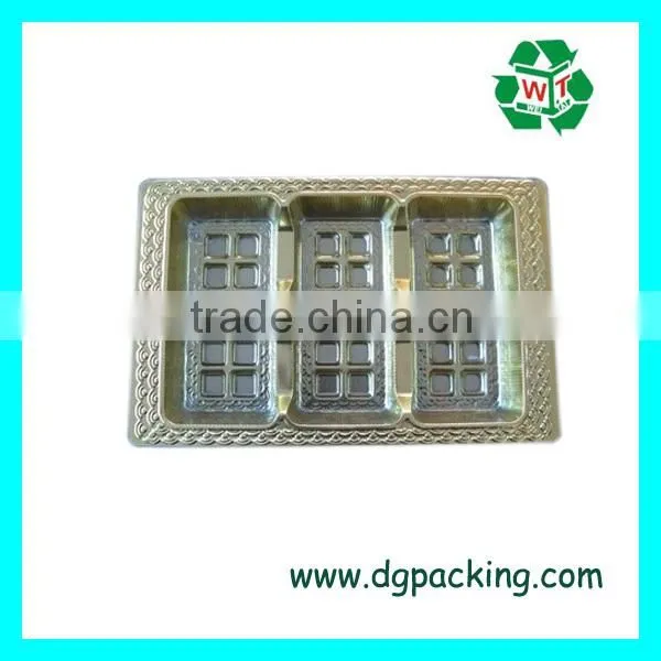 reusable hard customized rectangular cookies plastic tray