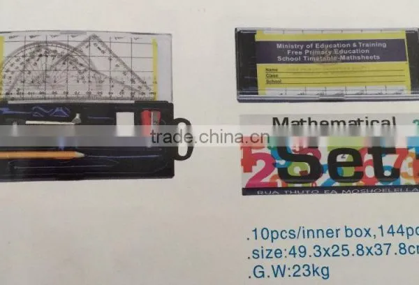 10pc Math Sets or Instrusment Set School Stationery Supplies SetsRG-A103