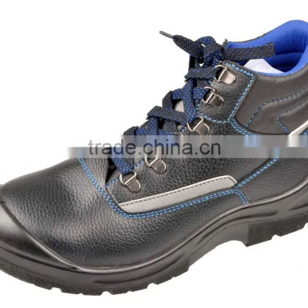 Anti-Puncture PU Injection Slip Nubuck Leather Toe Cap Working Shoes