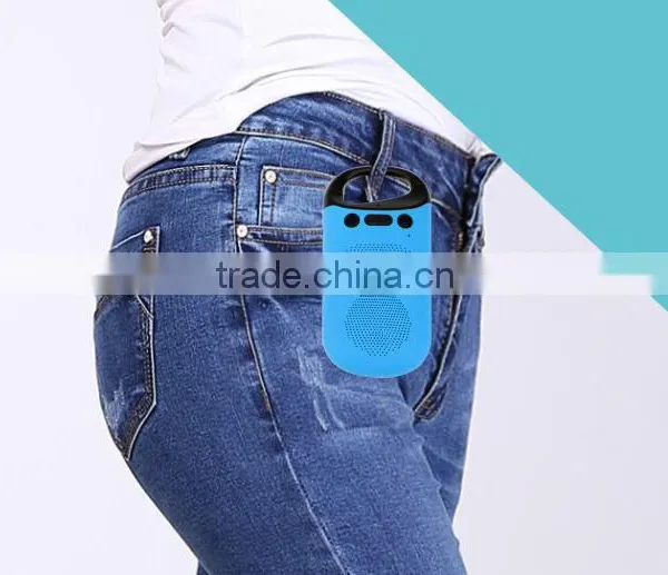 Hands free 3.5mm AUX wireless mini outdoor bluetooth speaker with wireless mic