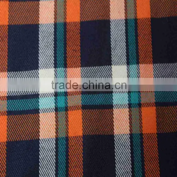 Cotton Twill Check Shirt Plaid Shirt Fabric of Twill Fabric photo-4