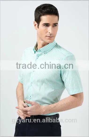 Men's Classical Casual Business Stripe Short Sleeve Shirt photo-2