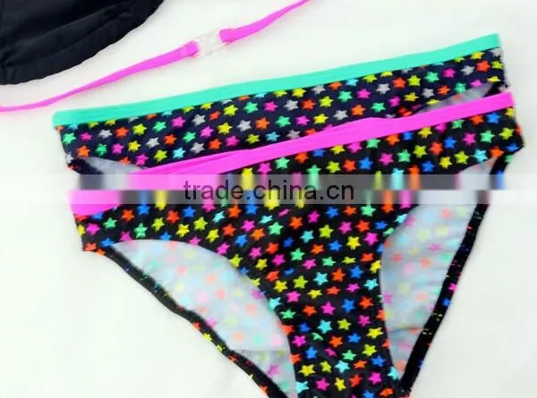 Girls Kids Cartoon Print Bikini Set Child Stars Swimwear Swimming Bathing Suit photo-5
