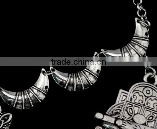 2016 Fashion Women Jewelry Chain Crystal Chunky Statement Bib Vintage Necklace photo-5