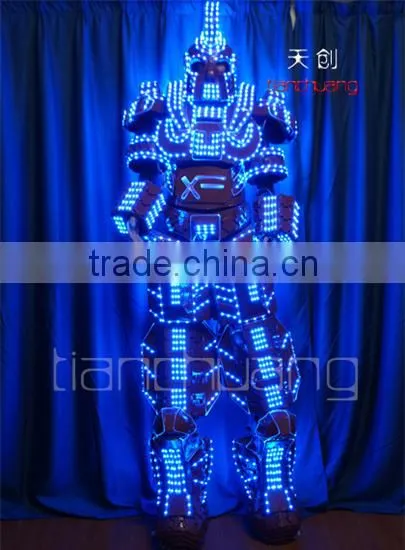 Stilt Walker Performer on Jumping Stilts With LED Costume, LED Stilt Costume photo-4