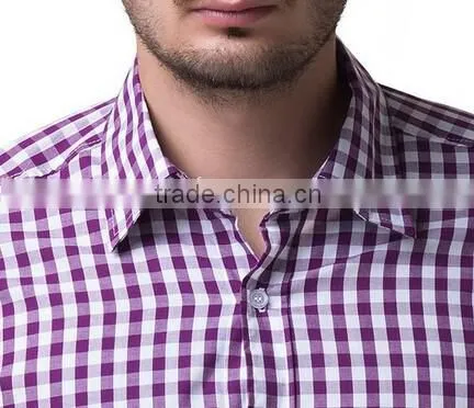 New Model Fashion Plaid Men Casual Shirts Pictures photo-3