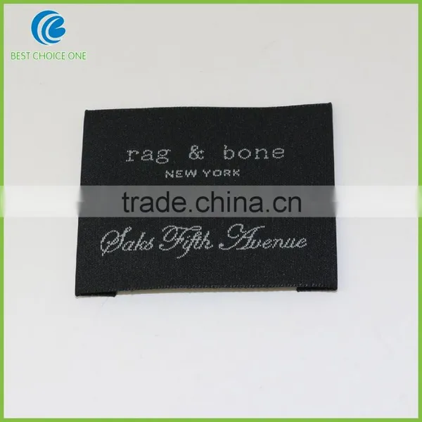 Black Background Custom Designer Broadloom Woven Labels For Clothing photo-6