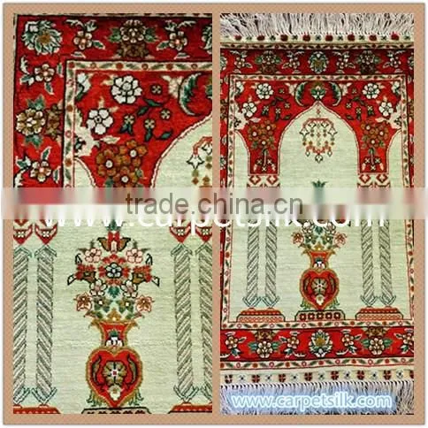 Small Rug Prayer Rug Silk Rug Persian Rugsmall Carpet photo-5