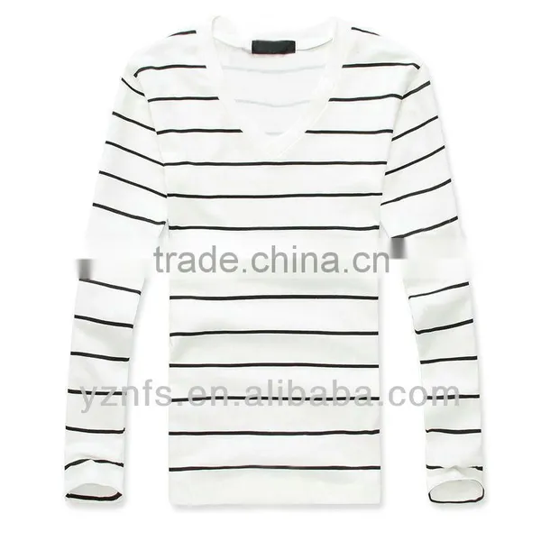 Hot Design Stylish Plain Urban Blank Fashionable 100% Polyester V-Neck T-shirt