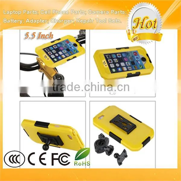 TPU Silicone Mobile Case Bicycle Motorcycle Bracket Handlebar Mount Holder Waterproof Case for IPhone6 6S 6 Plus 5.5" photo-2