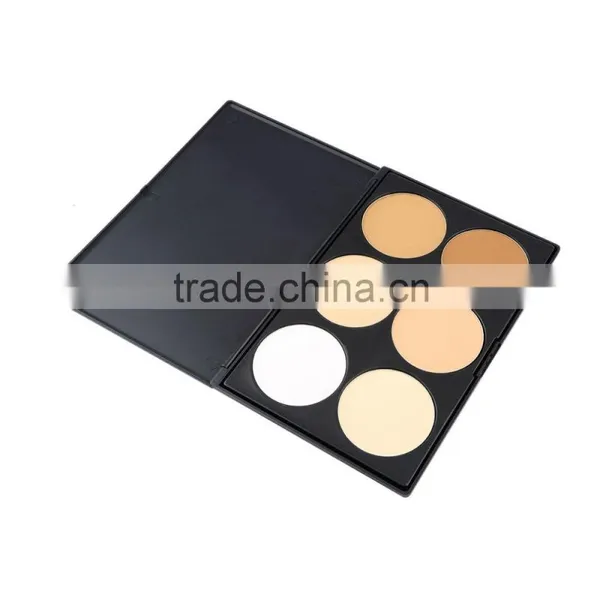 Professional 6 Color No Logo Pressed Face Mineral Powder Concealer Palette Cosmetic Makeup Contour Palette photo-5