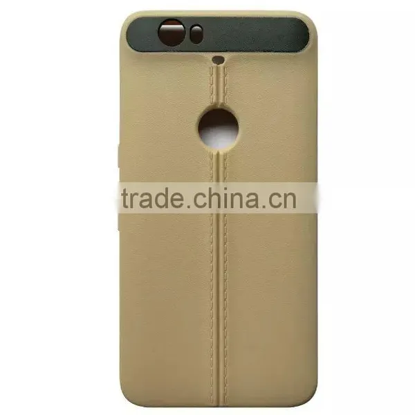 Mobile Phone & Accessories Latest Two Line Design TPU Leather Shockproof Anti-Friction Cell Phone Case for Google Nexus 6p photo-2