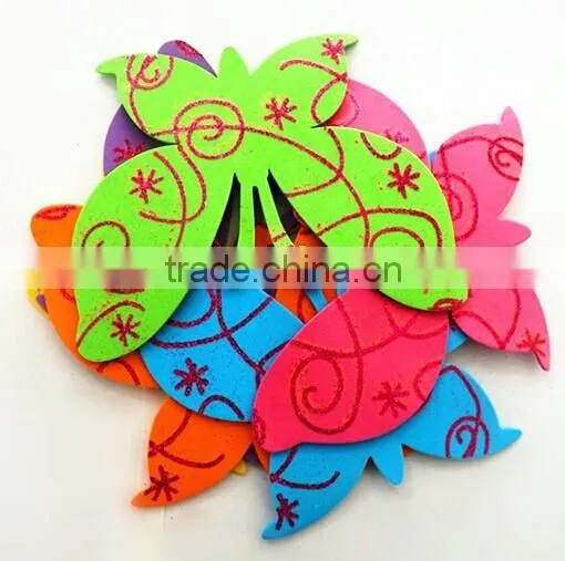 Butterfly Eva Wall Foam Shaped Sticker With Glitter