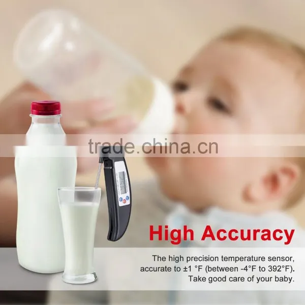 Long Probe LCD Screen Digital Stainless Baby Milk BBQ Meat Cooking Thermometer With Instant Read photo-2